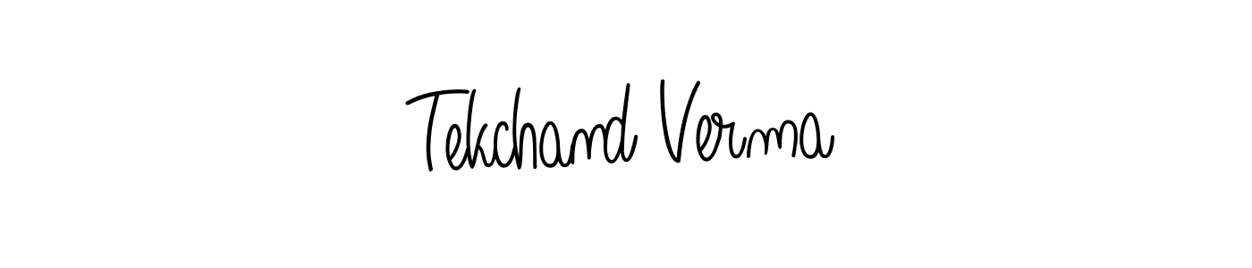 Design your own signature with our free online signature maker. With this signature software, you can create a handwritten (Angelique-Rose-font-FFP) signature for name Tekchand Verma. Tekchand Verma signature style 5 images and pictures png