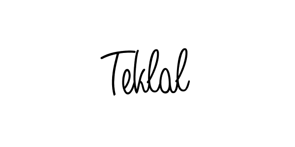 You should practise on your own different ways (Angelique-Rose-font-FFP) to write your name (Teklal) in signature. don't let someone else do it for you. Teklal signature style 5 images and pictures png