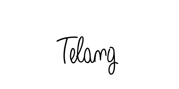 How to make Telang name signature. Use Angelique-Rose-font-FFP style for creating short signs online. This is the latest handwritten sign. Telang signature style 5 images and pictures png