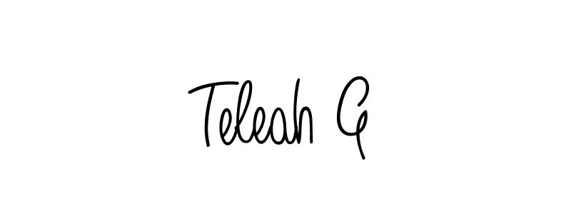 Make a beautiful signature design for name Teleah G. Use this online signature maker to create a handwritten signature for free. Teleah G signature style 5 images and pictures png