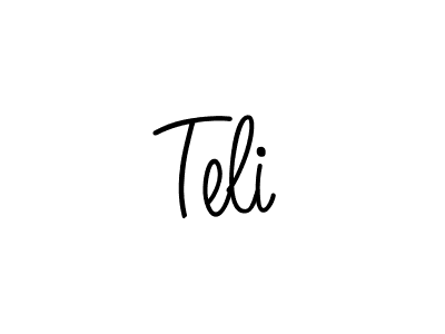 How to make Teli signature? Angelique-Rose-font-FFP is a professional autograph style. Create handwritten signature for Teli name. Teli signature style 5 images and pictures png