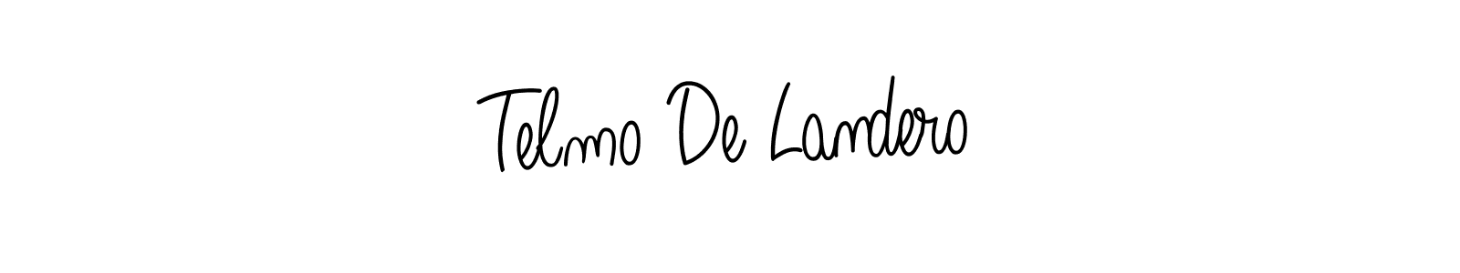 How to make Telmo De Landero name signature. Use Angelique-Rose-font-FFP style for creating short signs online. This is the latest handwritten sign. Telmo De Landero signature style 5 images and pictures png