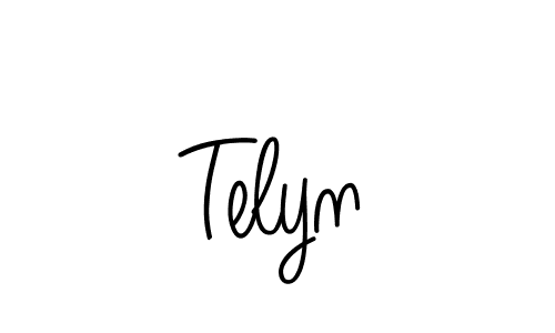 How to make Telyn name signature. Use Angelique-Rose-font-FFP style for creating short signs online. This is the latest handwritten sign. Telyn signature style 5 images and pictures png