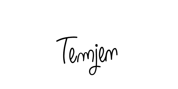 Create a beautiful signature design for name Temjen. With this signature (Angelique-Rose-font-FFP) fonts, you can make a handwritten signature for free. Temjen signature style 5 images and pictures png