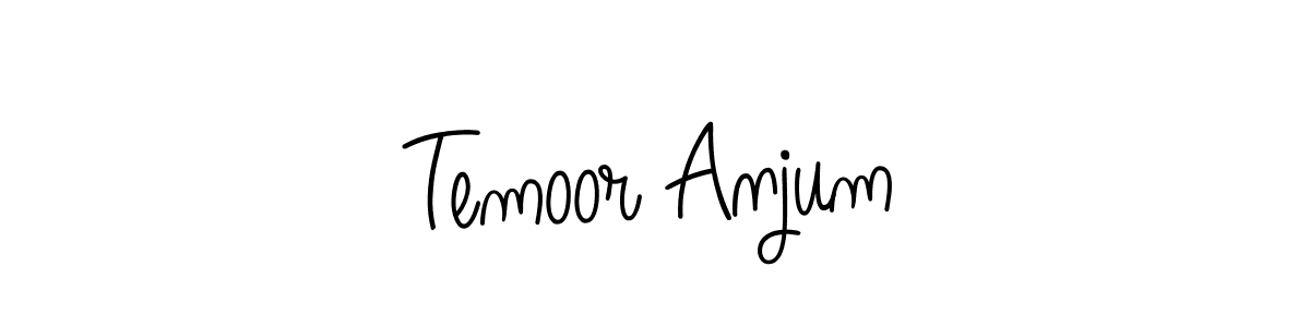 Design your own signature with our free online signature maker. With this signature software, you can create a handwritten (Angelique-Rose-font-FFP) signature for name Temoor Anjum. Temoor Anjum signature style 5 images and pictures png