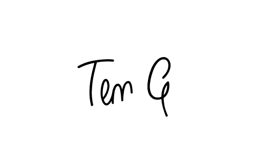 The best way (Angelique-Rose-font-FFP) to make a short signature is to pick only two or three words in your name. The name Ten G include a total of six letters. For converting this name. Ten G signature style 5 images and pictures png