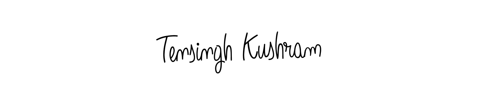 How to make Tensingh Kushram name signature. Use Angelique-Rose-font-FFP style for creating short signs online. This is the latest handwritten sign. Tensingh Kushram signature style 5 images and pictures png