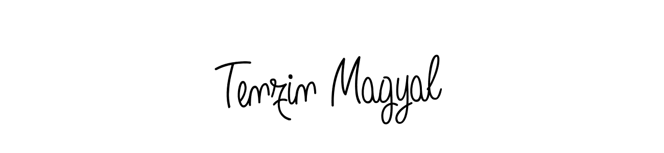 You should practise on your own different ways (Angelique-Rose-font-FFP) to write your name (Tenzin Magyal) in signature. don't let someone else do it for you. Tenzin Magyal signature style 5 images and pictures png