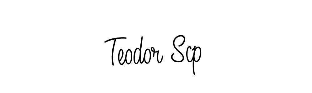 Check out images of Autograph of Teodor Scp name. Actor Teodor Scp Signature Style. Angelique-Rose-font-FFP is a professional sign style online. Teodor Scp signature style 5 images and pictures png
