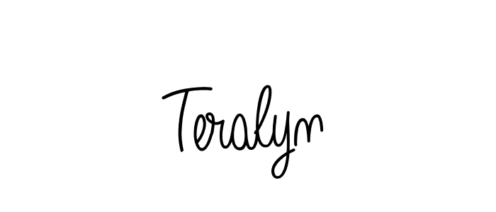 Design your own signature with our free online signature maker. With this signature software, you can create a handwritten (Angelique-Rose-font-FFP) signature for name Teralyn. Teralyn signature style 5 images and pictures png