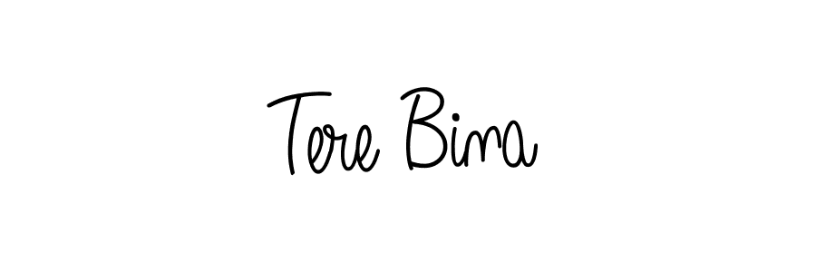 Make a beautiful signature design for name Tere Bina. With this signature (Angelique-Rose-font-FFP) style, you can create a handwritten signature for free. Tere Bina signature style 5 images and pictures png