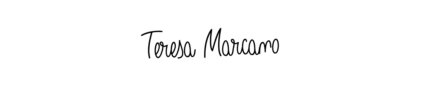 How to make Teresa Marcano name signature. Use Angelique-Rose-font-FFP style for creating short signs online. This is the latest handwritten sign. Teresa Marcano signature style 5 images and pictures png