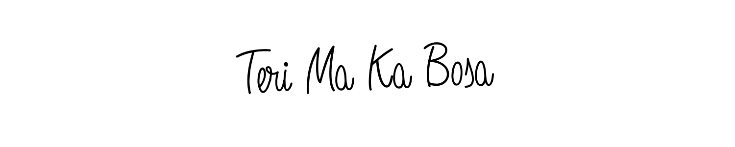 if you are searching for the best signature style for your name Teri Ma Ka Bosa. so please give up your signature search. here we have designed multiple signature styles  using Angelique-Rose-font-FFP. Teri Ma Ka Bosa signature style 5 images and pictures png