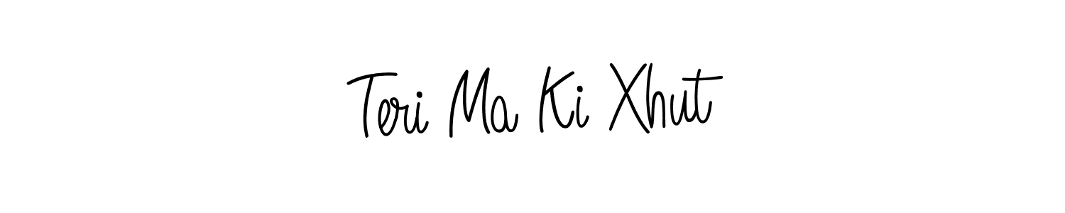 You should practise on your own different ways (Angelique-Rose-font-FFP) to write your name (Teri Ma Ki Xhut) in signature. don't let someone else do it for you. Teri Ma Ki Xhut signature style 5 images and pictures png