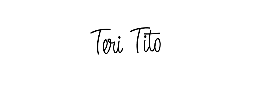 The best way (Angelique-Rose-font-FFP) to make a short signature is to pick only two or three words in your name. The name Teri Tito include a total of six letters. For converting this name. Teri Tito signature style 5 images and pictures png