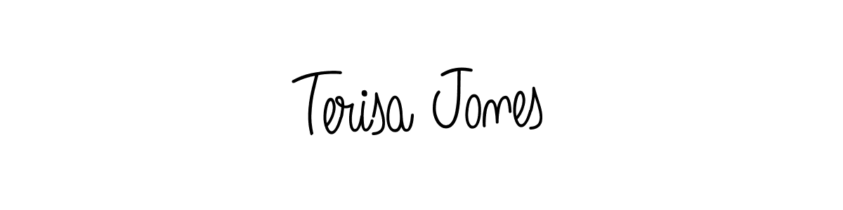 Check out images of Autograph of Terisa Jones name. Actor Terisa Jones Signature Style. Angelique-Rose-font-FFP is a professional sign style online. Terisa Jones signature style 5 images and pictures png