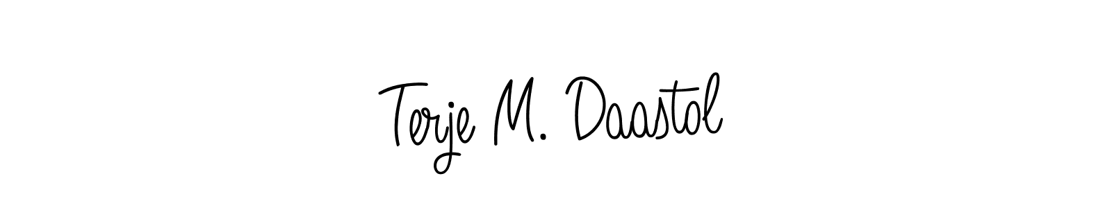 How to make Terje M. Daastol name signature. Use Angelique-Rose-font-FFP style for creating short signs online. This is the latest handwritten sign. Terje M. Daastol signature style 5 images and pictures png