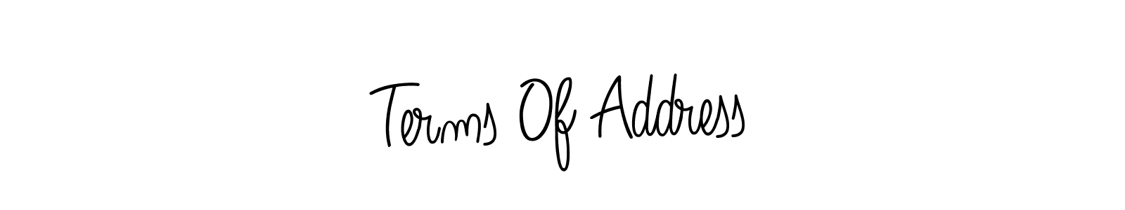 It looks lik you need a new signature style for name Terms Of Address. Design unique handwritten (Angelique-Rose-font-FFP) signature with our free signature maker in just a few clicks. Terms Of Address signature style 5 images and pictures png