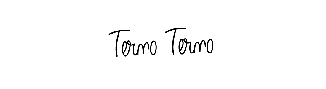 Make a beautiful signature design for name Terno Terno. With this signature (Angelique-Rose-font-FFP) style, you can create a handwritten signature for free. Terno Terno signature style 5 images and pictures png