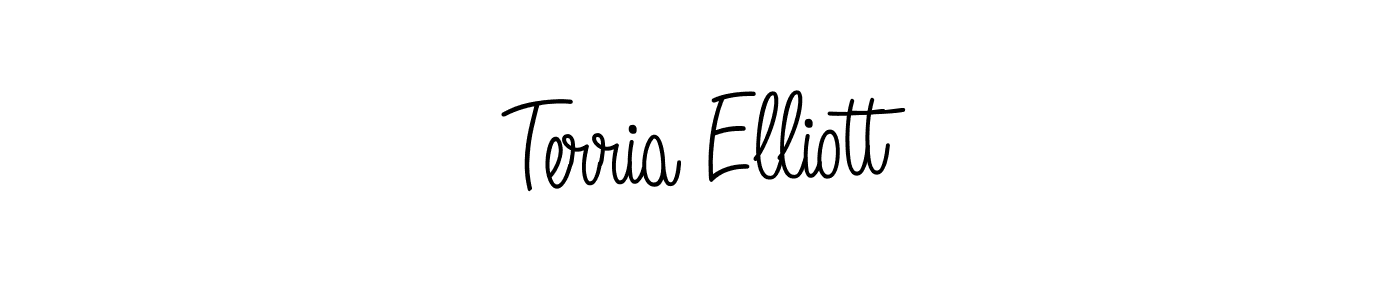 Use a signature maker to create a handwritten signature online. With this signature software, you can design (Angelique-Rose-font-FFP) your own signature for name Terria Elliott. Terria Elliott signature style 5 images and pictures png