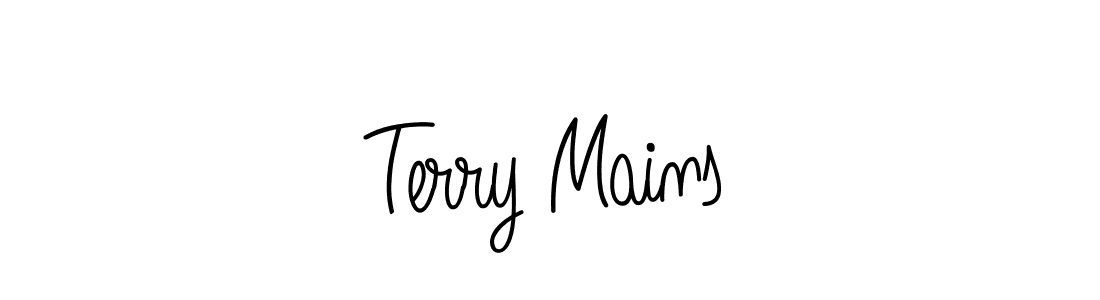 Terry Mains stylish signature style. Best Handwritten Sign (Angelique-Rose-font-FFP) for my name. Handwritten Signature Collection Ideas for my name Terry Mains. Terry Mains signature style 5 images and pictures png