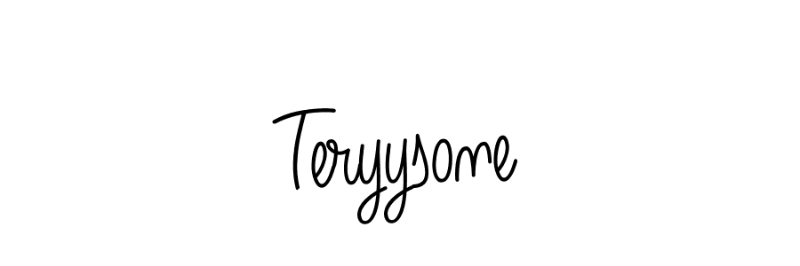 Make a beautiful signature design for name Teryysone. With this signature (Angelique-Rose-font-FFP) style, you can create a handwritten signature for free. Teryysone signature style 5 images and pictures png