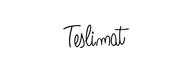 if you are searching for the best signature style for your name Teslimat. so please give up your signature search. here we have designed multiple signature styles  using Angelique-Rose-font-FFP. Teslimat signature style 5 images and pictures png