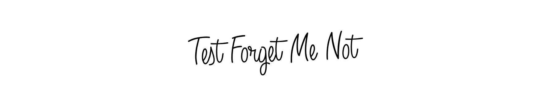 You should practise on your own different ways (Angelique-Rose-font-FFP) to write your name (Test Forget Me Not) in signature. don't let someone else do it for you. Test Forget Me Not signature style 5 images and pictures png