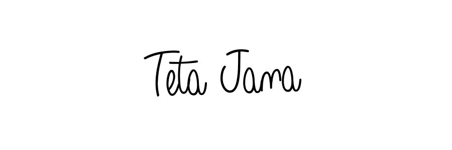 Design your own signature with our free online signature maker. With this signature software, you can create a handwritten (Angelique-Rose-font-FFP) signature for name Teta Jana. Teta Jana signature style 5 images and pictures png
