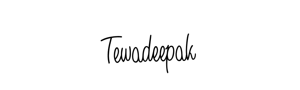 Create a beautiful signature design for name Tewadeepak. With this signature (Angelique-Rose-font-FFP) fonts, you can make a handwritten signature for free. Tewadeepak signature style 5 images and pictures png