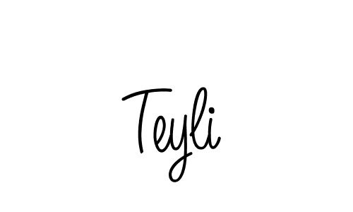 You should practise on your own different ways (Angelique-Rose-font-FFP) to write your name (Teyli) in signature. don't let someone else do it for you. Teyli signature style 5 images and pictures png