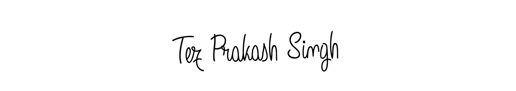 Design your own signature with our free online signature maker. With this signature software, you can create a handwritten (Angelique-Rose-font-FFP) signature for name Tez Prakash Singh. Tez Prakash Singh signature style 5 images and pictures png