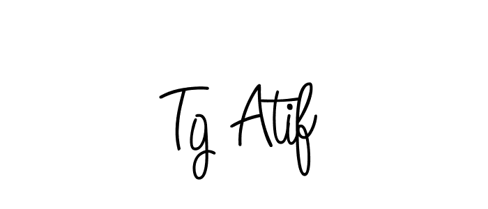 Create a beautiful signature design for name Tg Atif. With this signature (Angelique-Rose-font-FFP) fonts, you can make a handwritten signature for free. Tg Atif signature style 5 images and pictures png