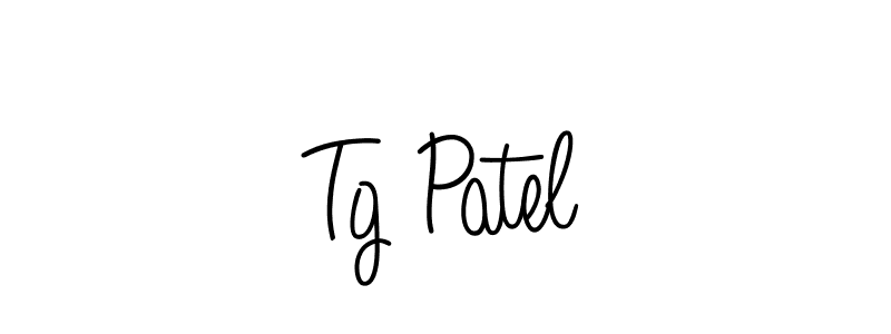 How to make Tg Patel name signature. Use Angelique-Rose-font-FFP style for creating short signs online. This is the latest handwritten sign. Tg Patel signature style 5 images and pictures png