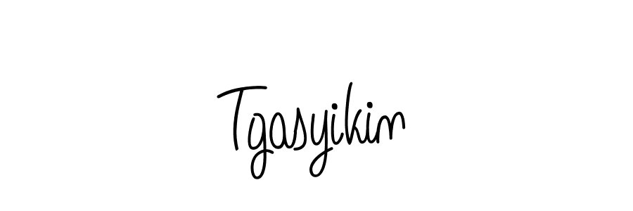 You should practise on your own different ways (Angelique-Rose-font-FFP) to write your name (Tgasyikin) in signature. don't let someone else do it for you. Tgasyikin signature style 5 images and pictures png