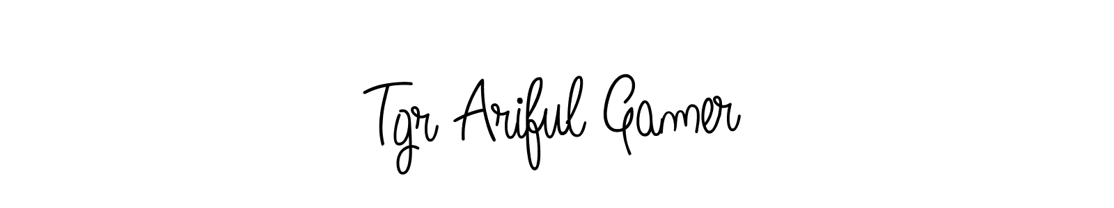 Make a beautiful signature design for name Tgr Ariful Gamer. With this signature (Angelique-Rose-font-FFP) style, you can create a handwritten signature for free. Tgr Ariful Gamer signature style 5 images and pictures png