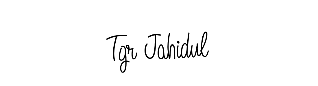 The best way (Angelique-Rose-font-FFP) to make a short signature is to pick only two or three words in your name. The name Tgr Jahidul include a total of six letters. For converting this name. Tgr Jahidul signature style 5 images and pictures png