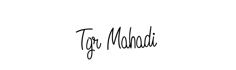 Make a beautiful signature design for name Tgr Mahadi. With this signature (Angelique-Rose-font-FFP) style, you can create a handwritten signature for free. Tgr Mahadi signature style 5 images and pictures png