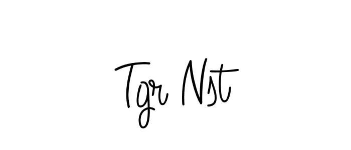You should practise on your own different ways (Angelique-Rose-font-FFP) to write your name (Tgr Nst) in signature. don't let someone else do it for you. Tgr Nst signature style 5 images and pictures png