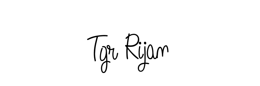 Make a beautiful signature design for name Tgr Rijan. With this signature (Angelique-Rose-font-FFP) style, you can create a handwritten signature for free. Tgr Rijan signature style 5 images and pictures png