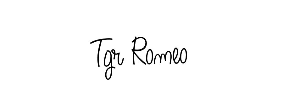 if you are searching for the best signature style for your name Tgr Romeo. so please give up your signature search. here we have designed multiple signature styles  using Angelique-Rose-font-FFP. Tgr Romeo signature style 5 images and pictures png