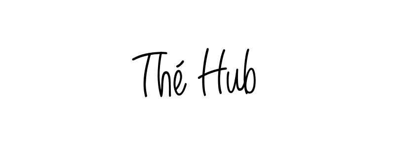 Create a beautiful signature design for name Thé Hub. With this signature (Angelique-Rose-font-FFP) fonts, you can make a handwritten signature for free. Thé Hub signature style 5 images and pictures png