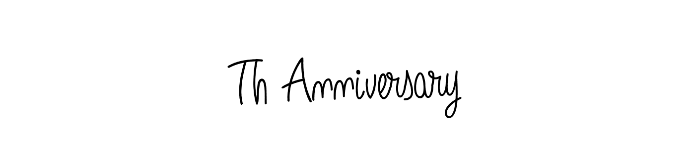 Also we have Th Anniversary name is the best signature style. Create professional handwritten signature collection using Angelique-Rose-font-FFP autograph style. Th Anniversary signature style 5 images and pictures png