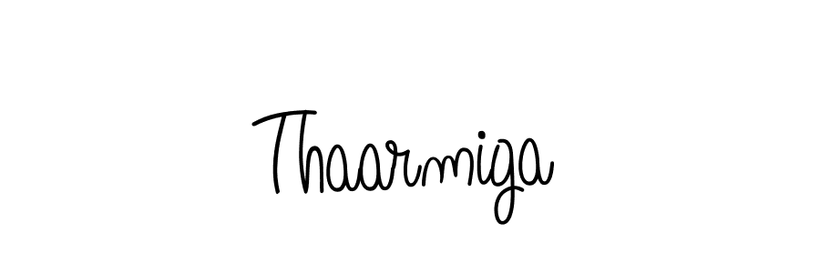 Use a signature maker to create a handwritten signature online. With this signature software, you can design (Angelique-Rose-font-FFP) your own signature for name Thaarmiga. Thaarmiga signature style 5 images and pictures png