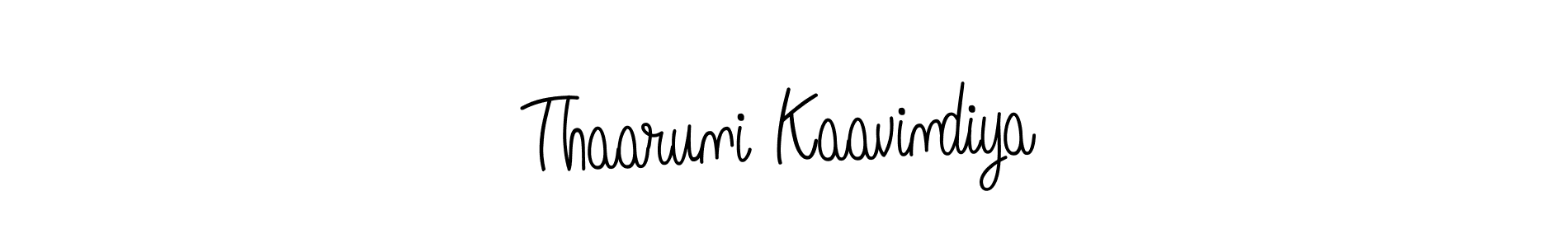 Thaaruni Kaavindiya stylish signature style. Best Handwritten Sign (Angelique-Rose-font-FFP) for my name. Handwritten Signature Collection Ideas for my name Thaaruni Kaavindiya. Thaaruni Kaavindiya signature style 5 images and pictures png