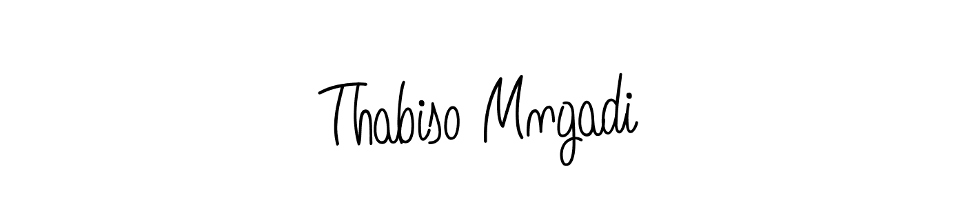 Make a beautiful signature design for name Thabiso Mngadi. With this signature (Angelique-Rose-font-FFP) style, you can create a handwritten signature for free. Thabiso Mngadi signature style 5 images and pictures png