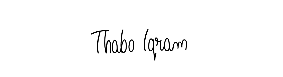 Create a beautiful signature design for name Thabo Iqram. With this signature (Angelique-Rose-font-FFP) fonts, you can make a handwritten signature for free. Thabo Iqram signature style 5 images and pictures png
