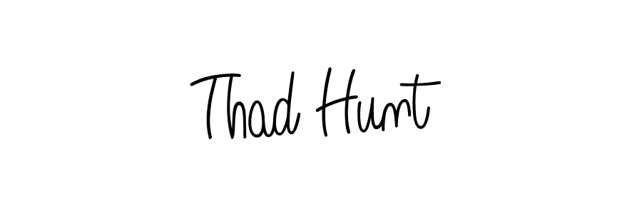 You should practise on your own different ways (Angelique-Rose-font-FFP) to write your name (Thad Hunt) in signature. don't let someone else do it for you. Thad Hunt signature style 5 images and pictures png