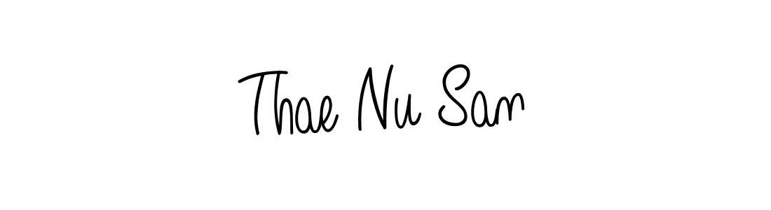 Check out images of Autograph of Thae Nu San name. Actor Thae Nu San Signature Style. Angelique-Rose-font-FFP is a professional sign style online. Thae Nu San signature style 5 images and pictures png