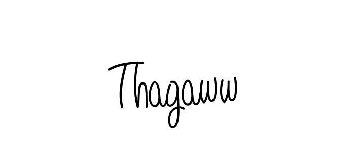 How to make Thagaww name signature. Use Angelique-Rose-font-FFP style for creating short signs online. This is the latest handwritten sign. Thagaww signature style 5 images and pictures png